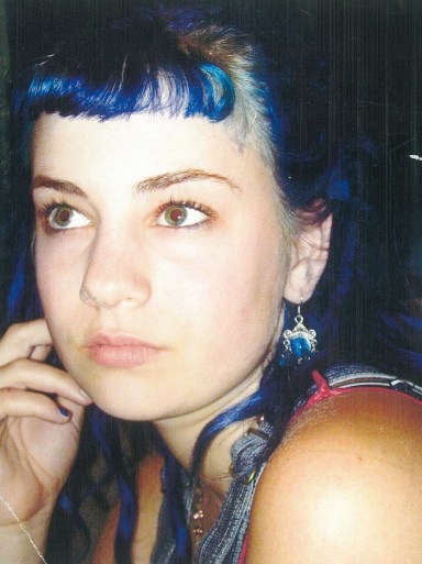 Elizabeth Blue, punk rock, blue hair, 